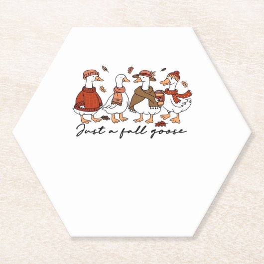 ただの秋グース特大Tシャツ ペーパーコースター (正面)