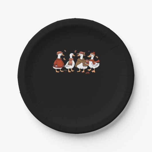 ただの秋グース特大Tシャツ ペーパープレート (正面)