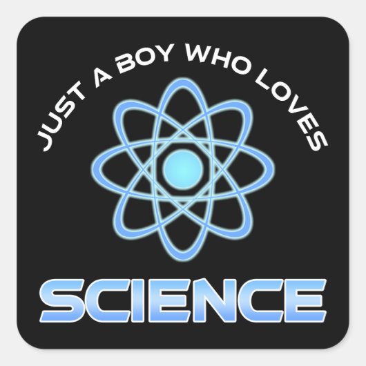 ただの科学好きな少年 スクエアシール (正面)