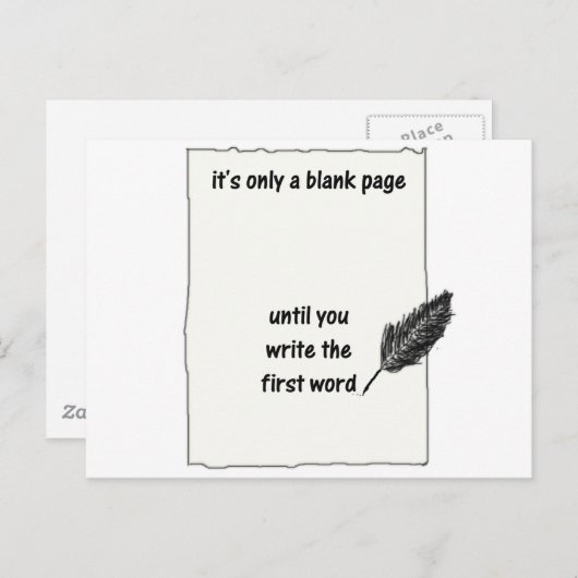 ただの空白のページ… ポストカード (正面/裏面)