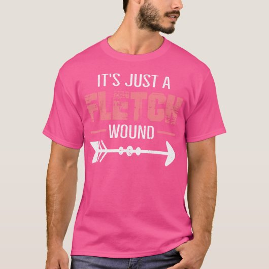 ただの羽根の傷 アーチェリー射撃 Tシャツ (正面)