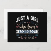 ただの考古学が好きな女の子 面白いギフト ポストカード (正面/裏面)