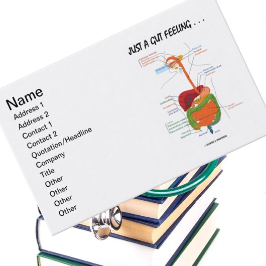 ただの腸感じだ。. (消化器系ユーモア) 名刺