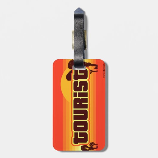 ただの観光客生意気なノベルティの一般的なユーモア ラゲッジタグ (裏面縦)