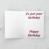 ただの誕生日 カード (内部)