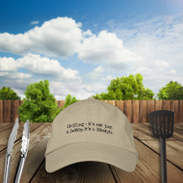 ただの趣味じゃない焼き方ライフスタイル 刺繍入りキャップ