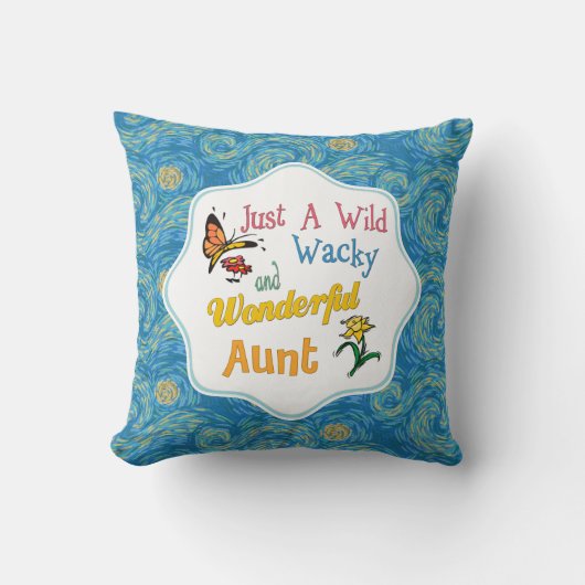 ただの野生の変わった素晴らしい叔母だ クッション (正面)