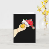 ただの陽気なアホガチな面白いダサいサンタ カード (黄色い花)