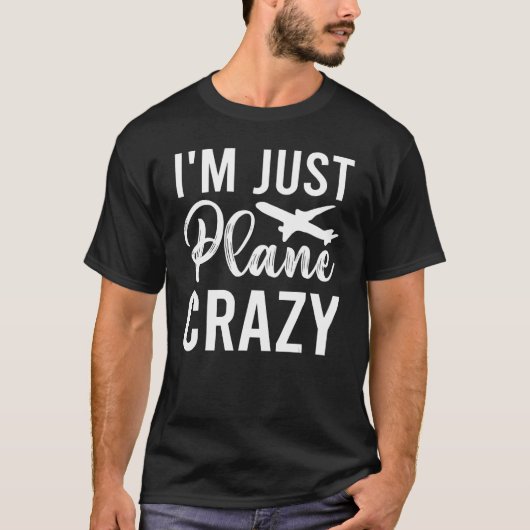 ただの飛行機好きなモデルキットビルダー航空機 Tシャツ (正面)