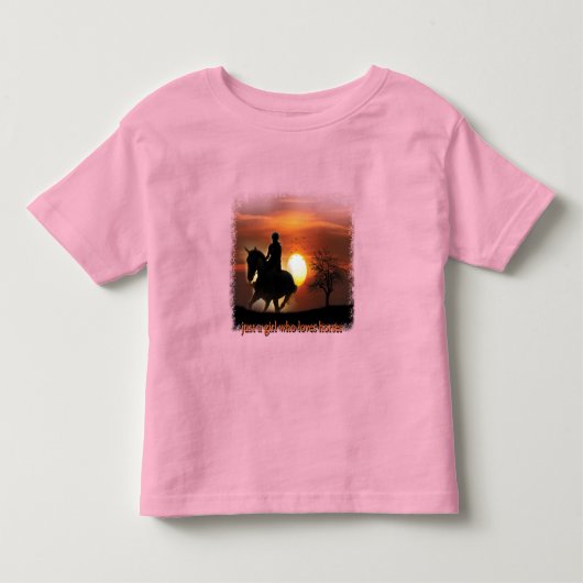 ただの馬が好きな女の子 トドラーTシャツ (正面)