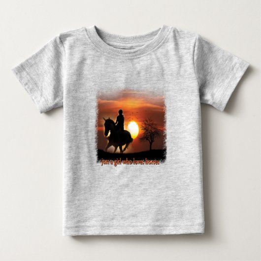 ただの馬が好きな女の子 ベビーTシャツ (正面)