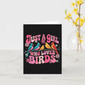 ただの鳥が好きな女の子 面白い 鳥好き 鳥 カード (黄色い花)