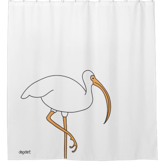 ただの鳥 シャワーカーテン (正面)