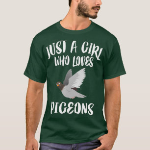 ただの鳩が好きな鳥好きの女の子 鳥の飼い主 Tシャツ