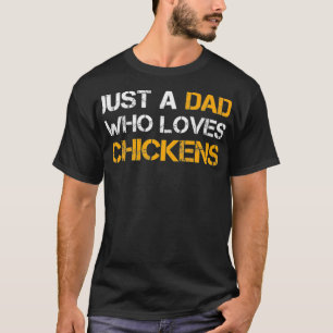 ただの鶏が好きなパパ 農業パパ 面白い Tシャツ