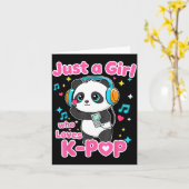 ただのK-POP好きなかわいいパンダが好きな女の子 カード (黄色い花)
