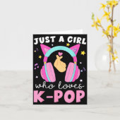 ただのK-POP韓国語リスニングが好きな女の子 カード (黄色い花)