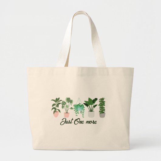 ただもうひとつ植物を Funny Tote Bag ラージトートバッグ (正面)