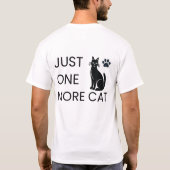 ただもう一匹の猫Tシャツ 楽しい 猫好き ギフト 可愛い Tシャツ (裏面)