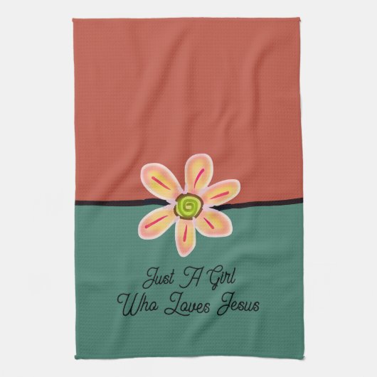ただイエスを愛する少女 キッチンタオル (縦)