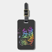 ただカラフルのタンポポを吸う ラゲッジタグ (正面縦)