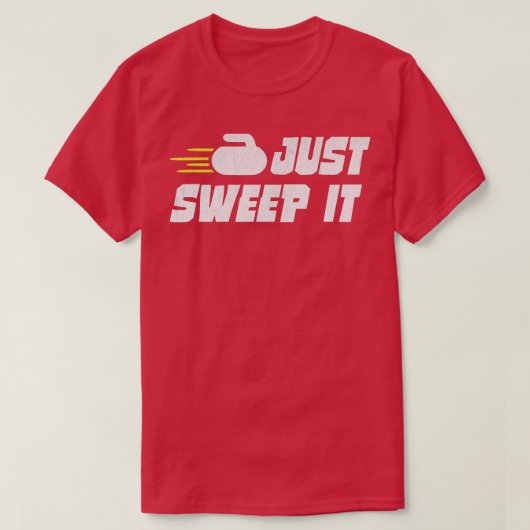 ただカールをスイープおもしろいする Tシャツ (デザイン正面)