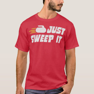 ただカールをスイープおもしろいする Tシャツ