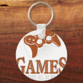 ただゲームをプレイして全てを無視したい キーホルダー (正面)