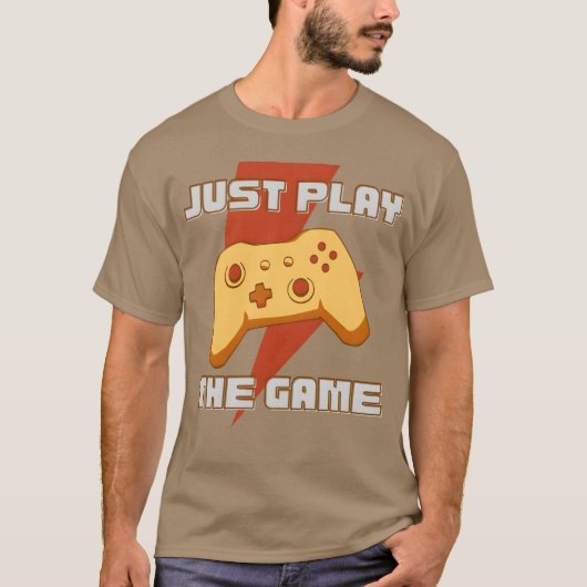 ただゲームをプレイしよう楽しいギフト Tシャツ (正面)