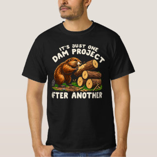 ただダムプロジェクトが続くだけ ビーバー Tシャツ