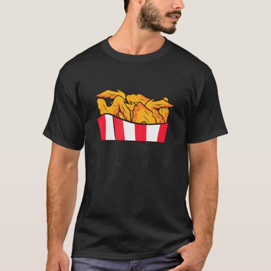 ただチキンウィングのために来た Tシャツ (正面)