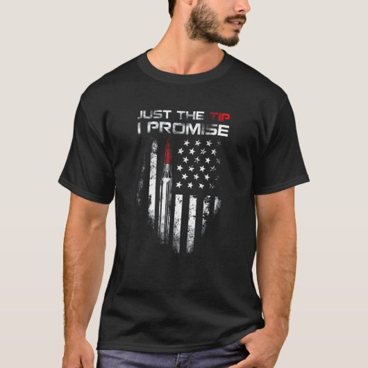 ただチップ私はシャツの退役軍人米国旗最高の Tシャツ (正面)