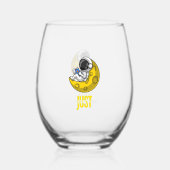 ただバイビングの宇宙。 ステムなしワイングラス (裏面)