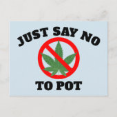 ただポットはがきにノーと言う ポストカード (正面)