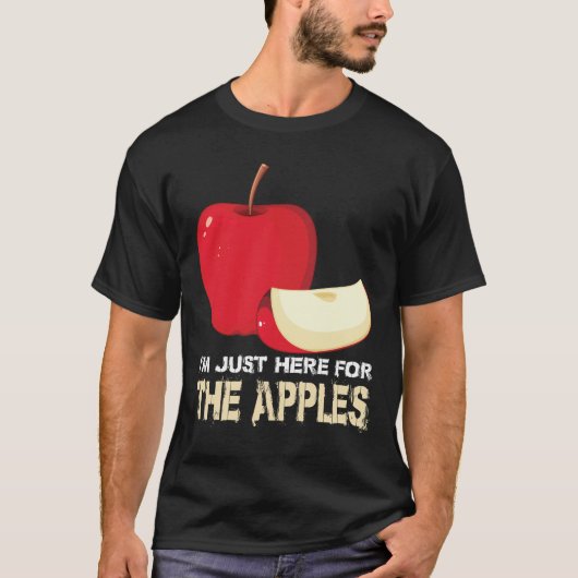 ただリンゴのためにここに来たTシャツ Tシャツ (正面)