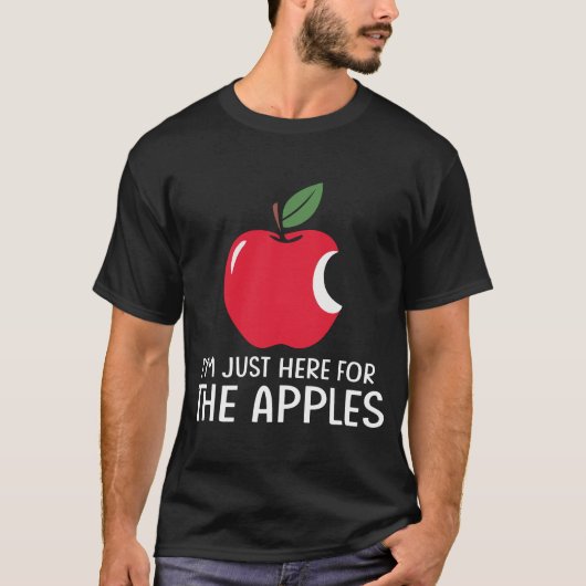 ただリンゴのためにここに来たTシャツ Tシャツ (正面)