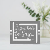 ただ伝えたい、グレーホワイト ポストカード (スタンド正面)