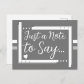 ただ伝えたい、グレーホワイト ポストカード (正面/裏面)