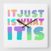 ただ何だ |おもしろい引用文 スクエア壁時計 (正面)