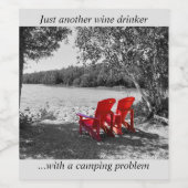 ただ別のワインを飲む人…キャンプの問題で ワインラベル (シングルラベル)