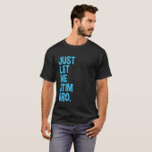 ただ刺激させてくれ兄貴 自閉症啓発月間 ユーモア Tシャツ (正面フル)