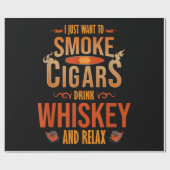 ただ吸いたいのはウイスキー飲みリラックスたい ラッピングペーパー (フラット)