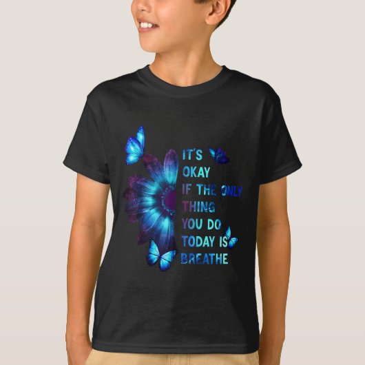 ただ呼吸するだけでもいい 自殺 Tシャツ (正面)