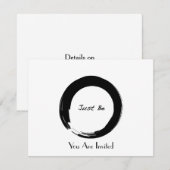 「ただ在る」禅のシンボル 招待状 (正面/裏面)