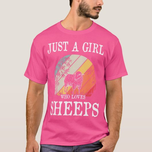 ただ女の子がシープを愛しているだけだ Tシャツ (正面)