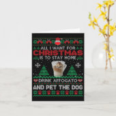 ただ家でアフォガートを飲んでペットと一緒に過ごしたい カード (黄色い花)