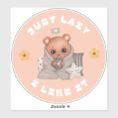 ただ怠け者と私はそれをベアのステッカーが好き シール (シート)