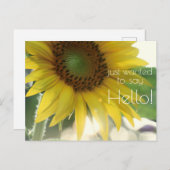 「ただ挨拶したかっただけだよ!」 明るいヒマワリ ポストカード (正面/裏面)