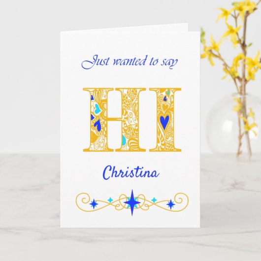 ただ挨拶したかった カード (黄色い花)