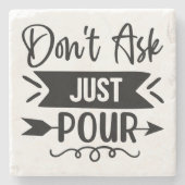 ただ注頼ぎるな ストーンコースター (正面)